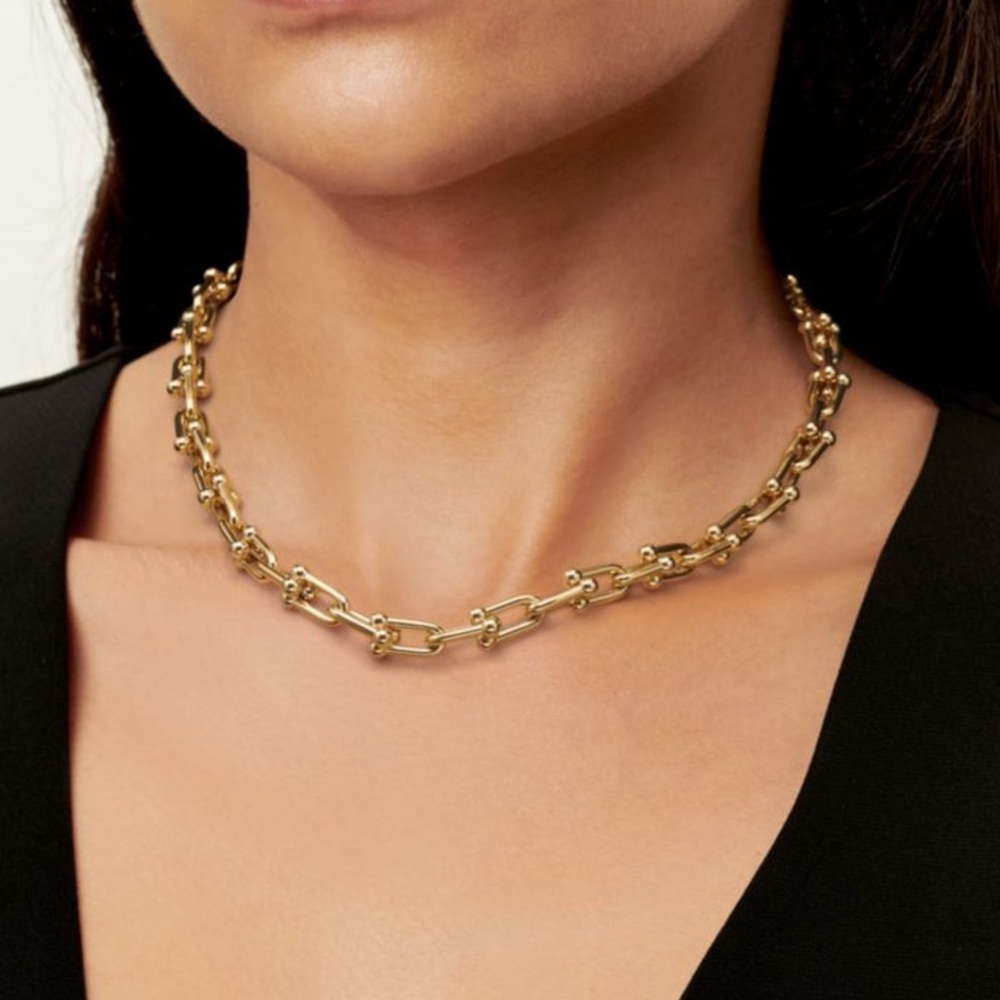 Tiffany HardWear Medium Link Necklace in Yellow Gold